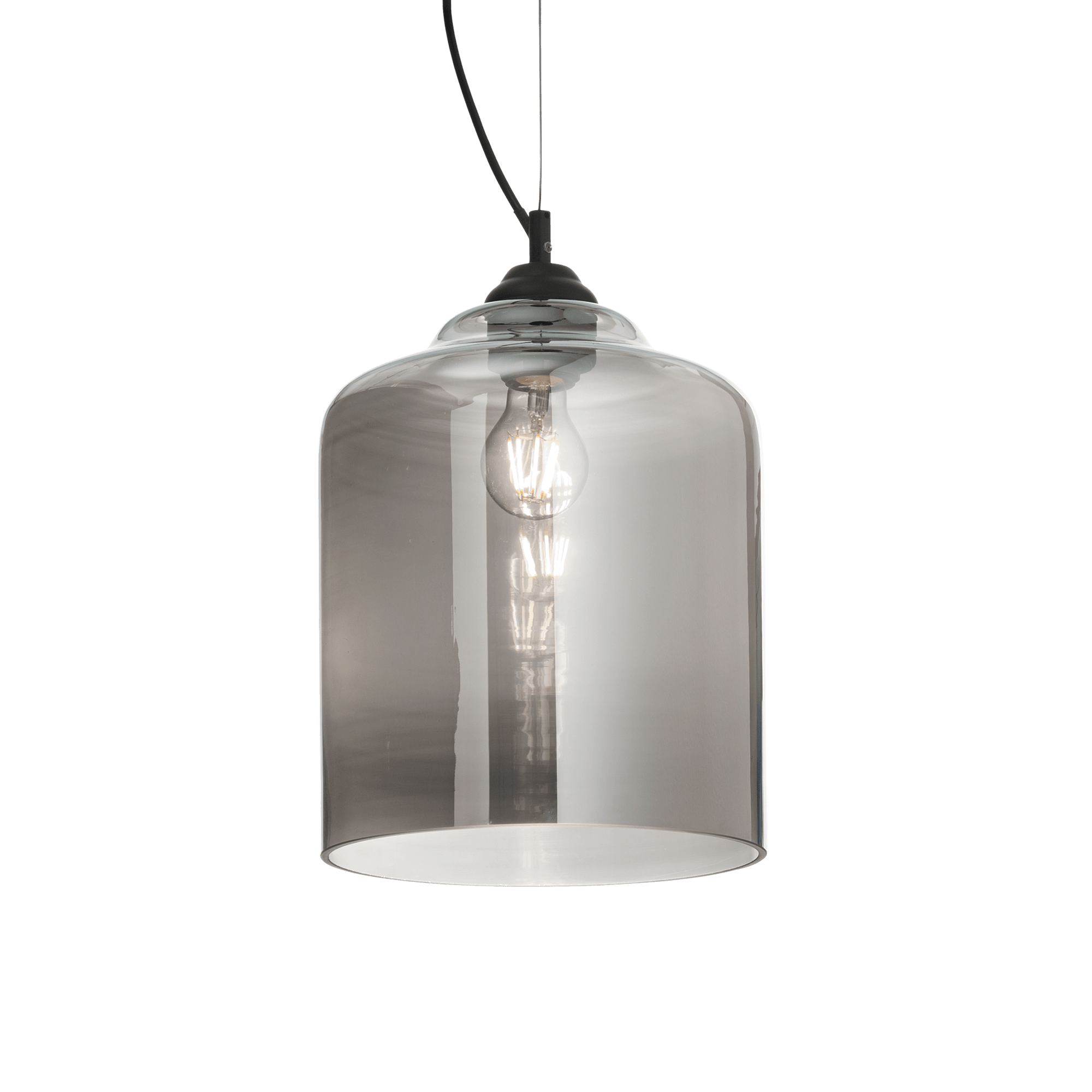 Suspension vintage Murano 3 en verre soufflé transparent Suspension vintage Murano 3 en verre soufflé transparent