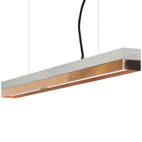 Suspension Design C2 Cuivre 92 cm en béton par Gant Light