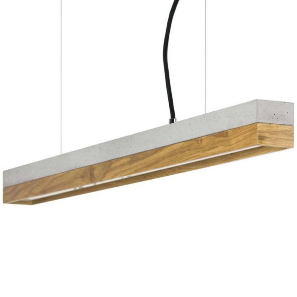 Suspension Design C2 Bois-chêne et béton 92 cm par Gant Light