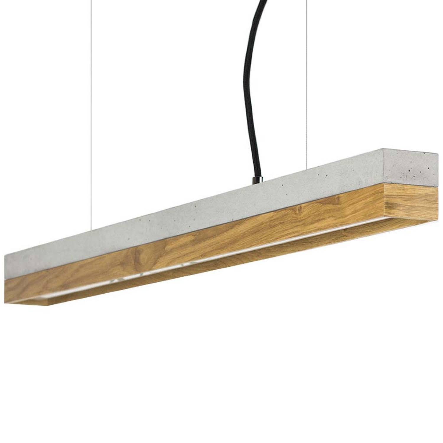 Suspension Design C2 Bois-chêne et béton 92 cm par Gant Light