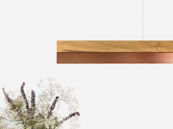 Suspension Design C2 cuivre et bois 92 cm par Gant Light