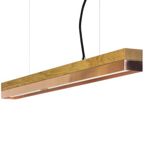 Suspension Design C2 cuivre et bois 92 cm par Gant Light