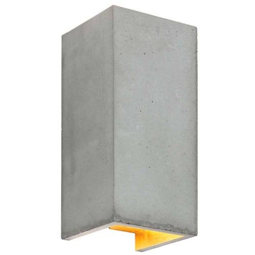 Applique Design B8 Cubic réctangulaire Gris en béton par Gant Light