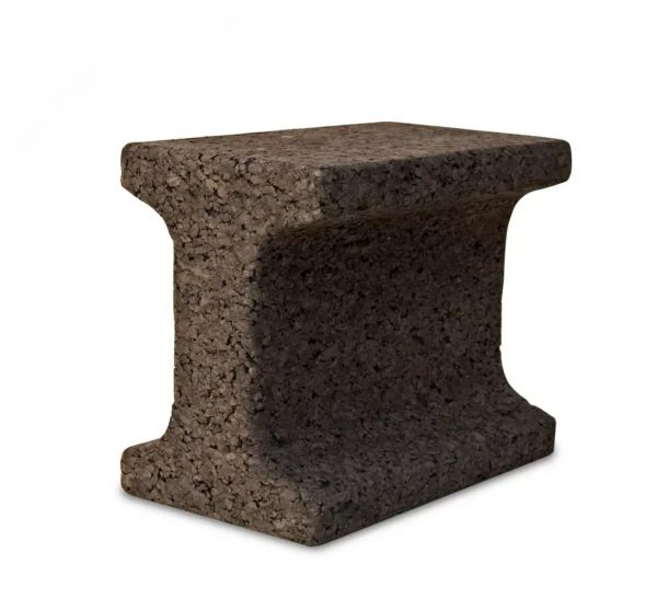 Tabouret design under constructionen liège noir naturel