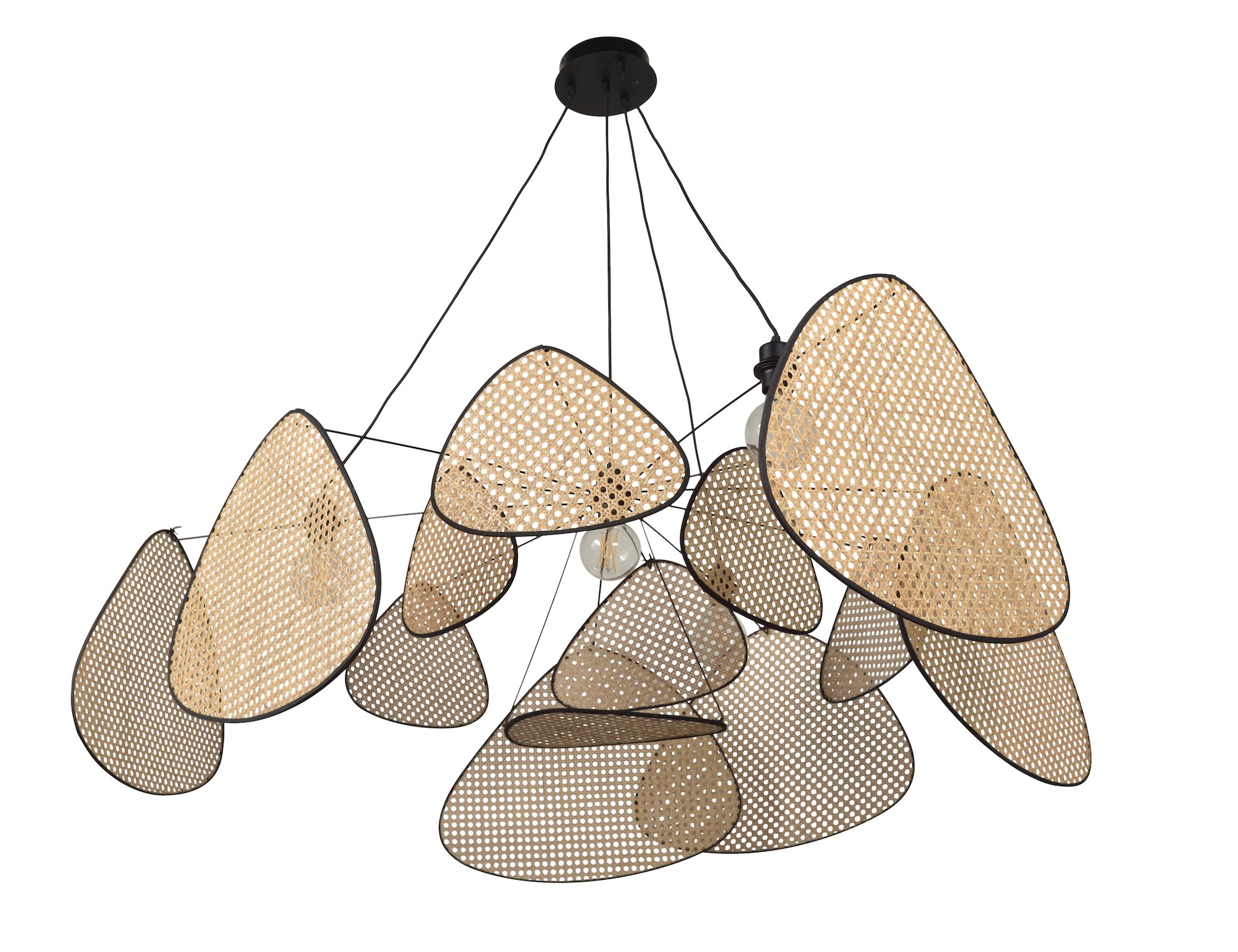 Suspension Screen XXL 13 écrans en cannage par Market Set