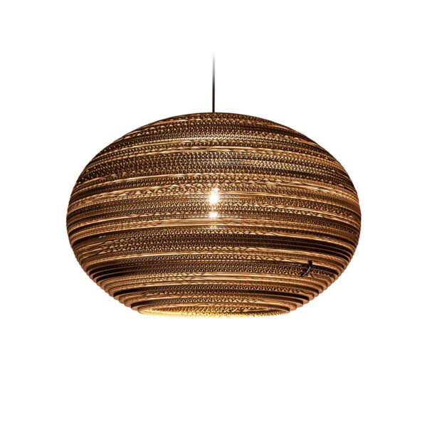 Suspension en carton Lazy Ø 64 cm au design naturel par Think Paper