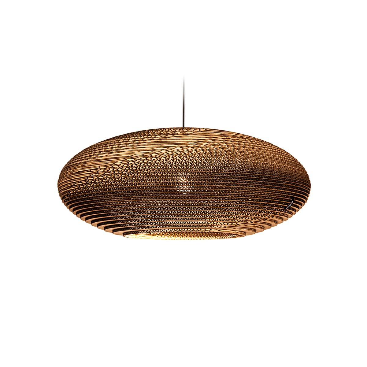 Suspension en carton Jazzy Ø 64 cm au design naturel par Think Paper