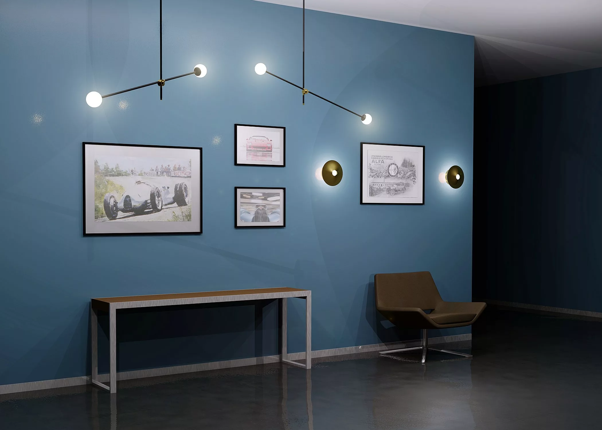 Suspension Bulluram SI-3 en laiton au design chic et élégant