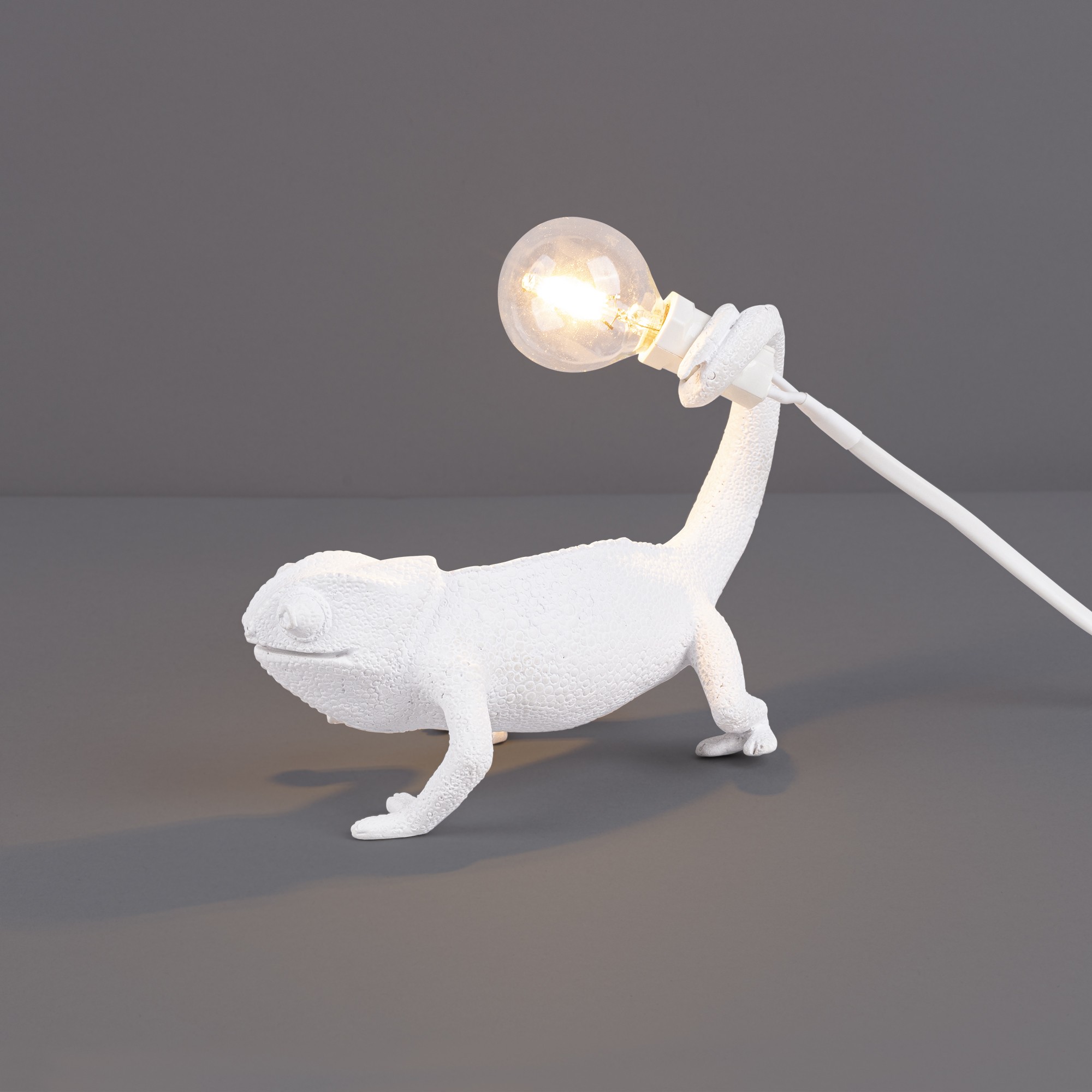 Lampe à poser Chameleon still en forme de cameleon en résine par Marcantonio x Seletti