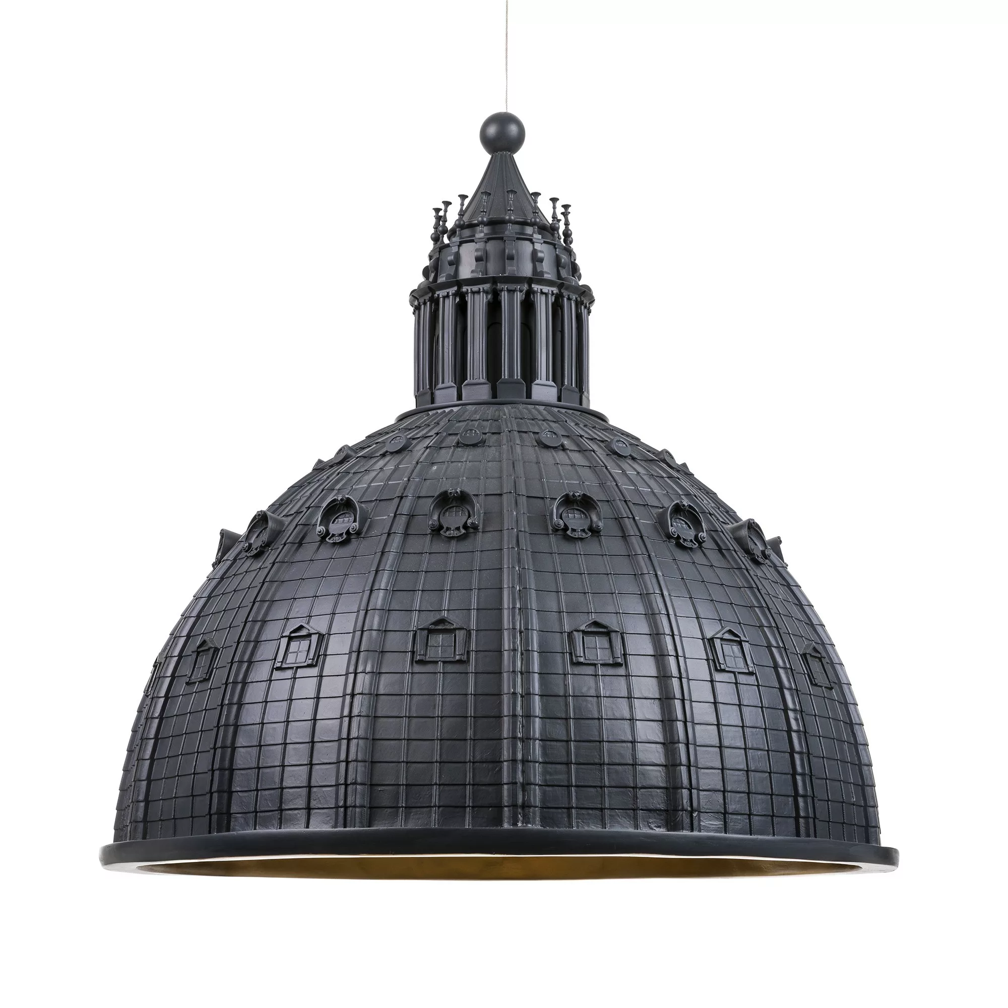 Suspension Cupolone grise en forme du dôme basilique Saint Pierre par Seletti x AMeBE