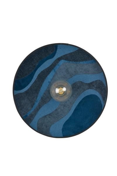 Applique murale Nostalgia Malachite Nuit en tissu pivoine par Sonia Laudet x Market Set