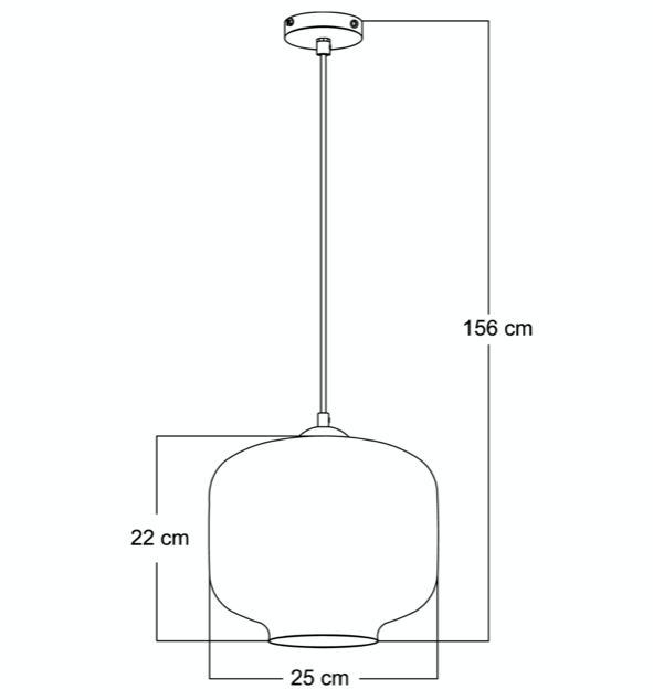 Suspension Elissa Ø25cm en verre fumé Suspension Elissa Ø25cm en verre fumé