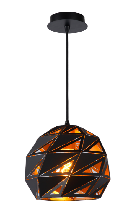 Suspension Magma en metal au design industriel
