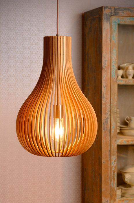 Suspension Recto au design scandinave en bois
