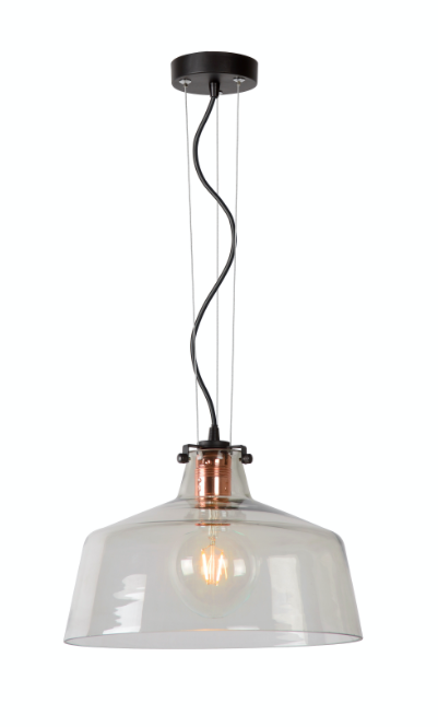 Suspension Vidri Ø29,5cm en verre au design industrielle