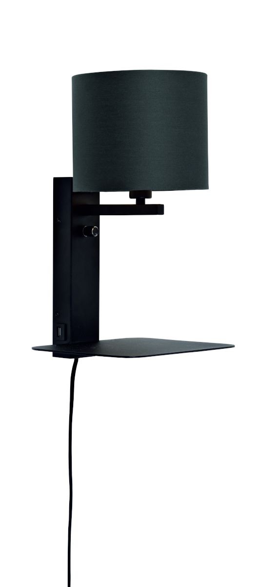Applique murale étagère Florence avec chargeur USB en métal au design naturel par It's About Romi