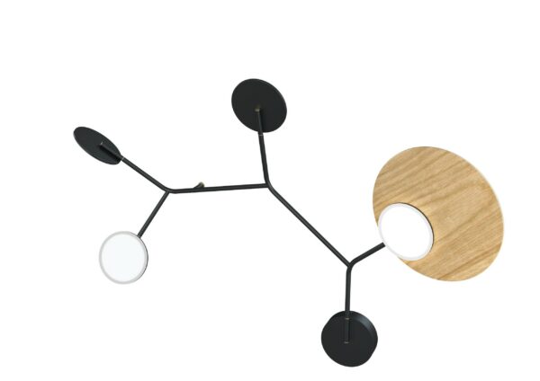Applique Wall 5 LED Modèle B noir au design scandinave par Tunto