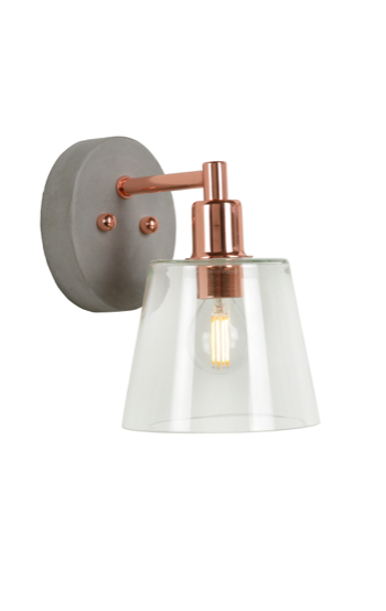 Applique Vidra Ø29,5cm en verre au design industrielle