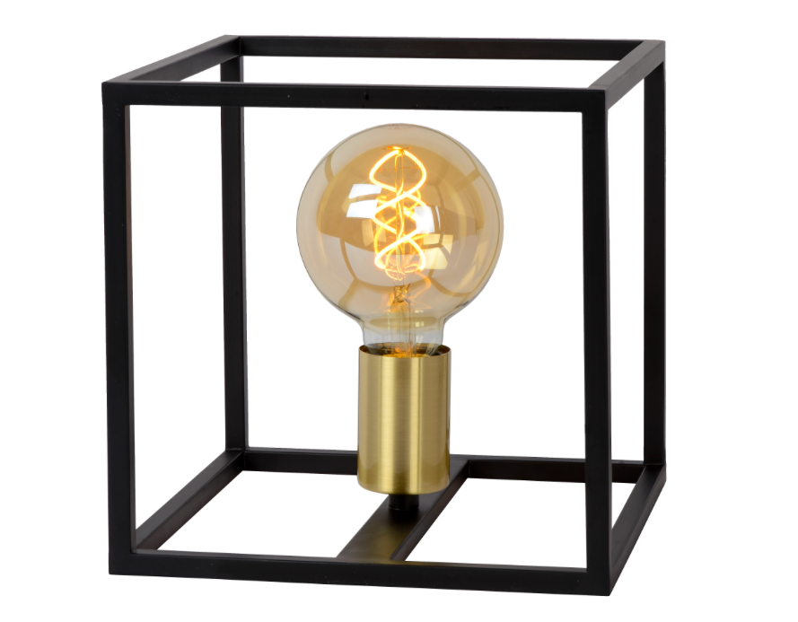 Lampe à poser Cage en métal au design contemporain