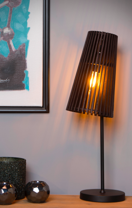 Lampe à poser Coralie en bois au design scandinave