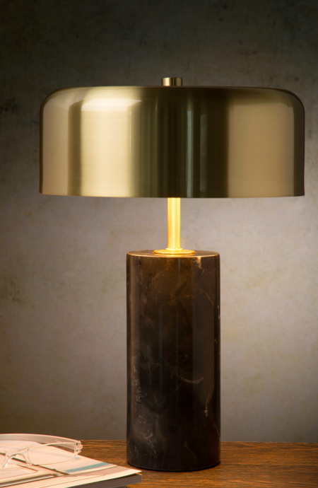 Lampe à poser Giselle en laiton et marbre au design contemporain