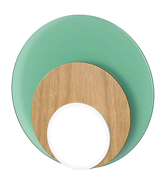 Applique Dot 06 en verre et chêne au design graphique par Tunto Applique Dot 06 en verre et chêne au design graphique par Tunto