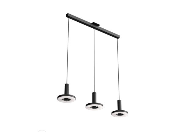 Suspension Beads in line 3 sources en aluminium au design industriel par Anton de Groof X Tonone