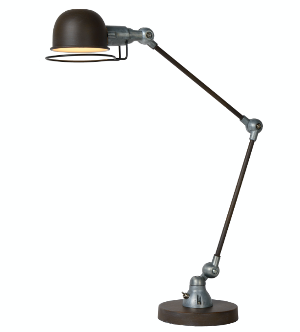Lampe à poser Rustie rouille au design industriel
