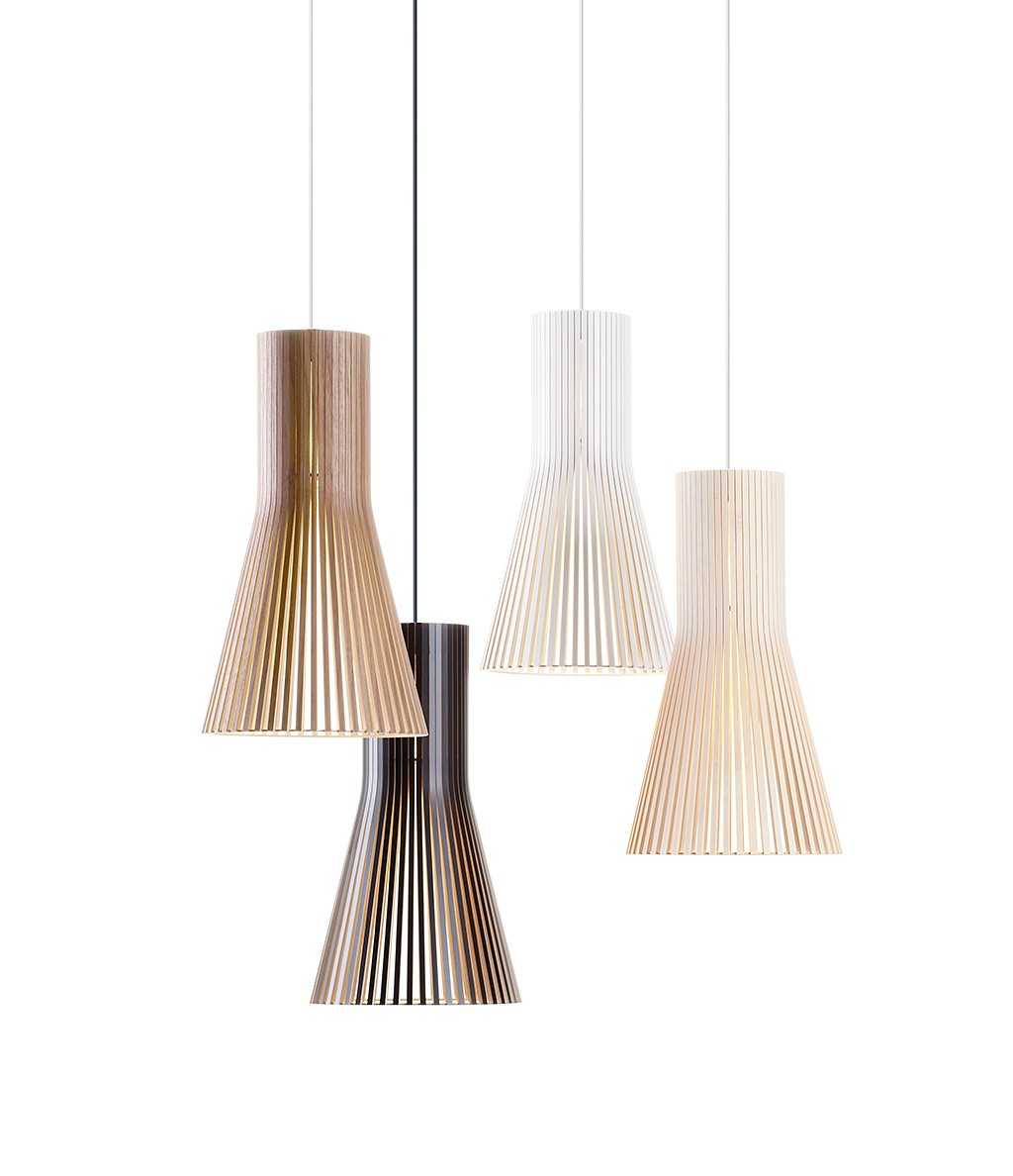 Suspension design scandinave 4201 en bois naturel