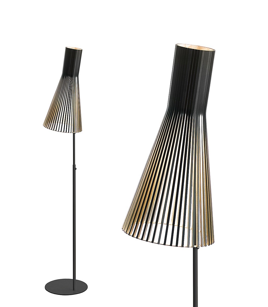 Lampadaire au design scandinave 4210 en bois naturel par Secto Design Lampadaire au design scandinave 4210 en bois naturel