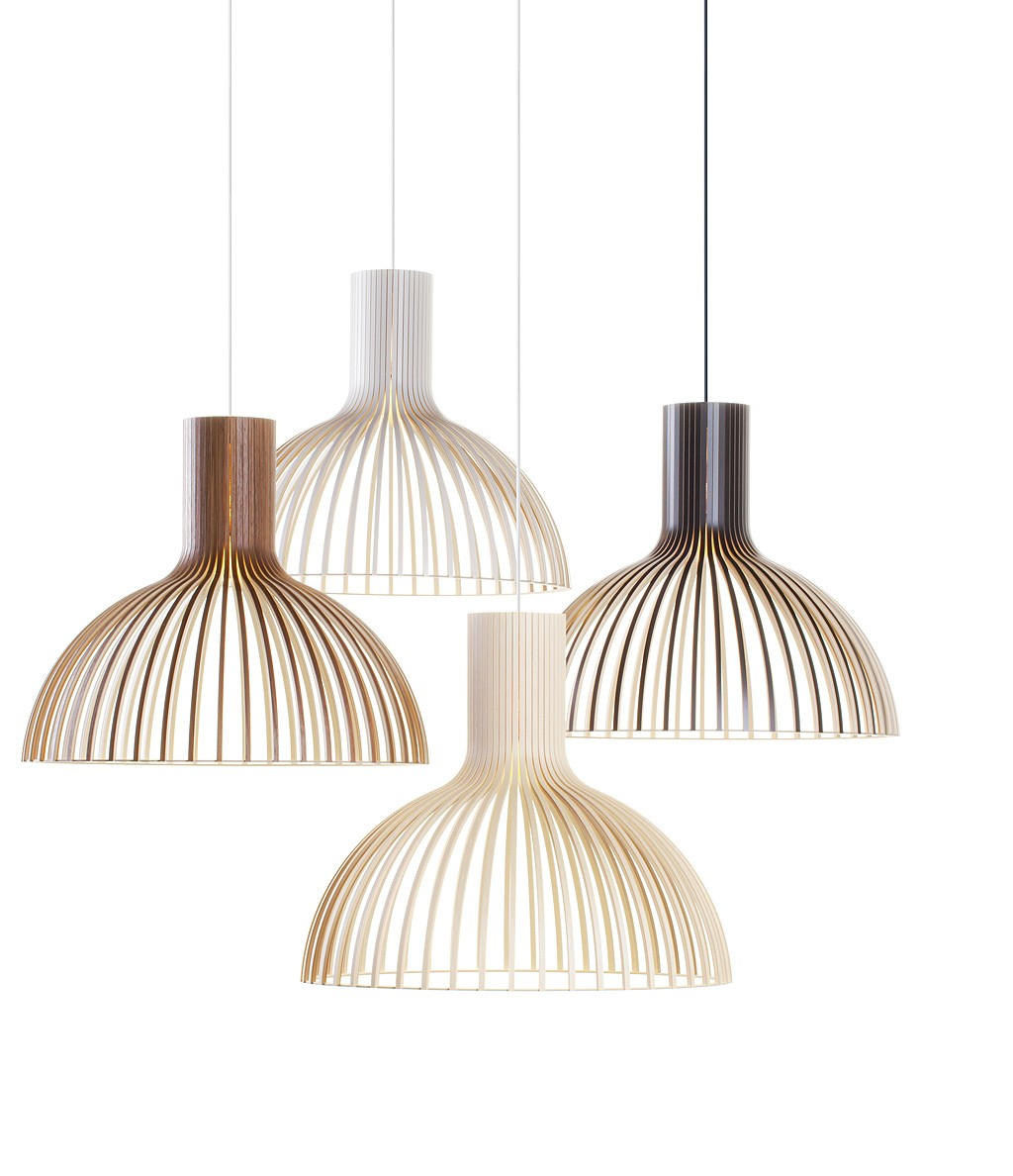 Suspension au design scandinave Victo 4250 en bois naturel par secto design Suspension au design scandinave 4201 en bois naturel