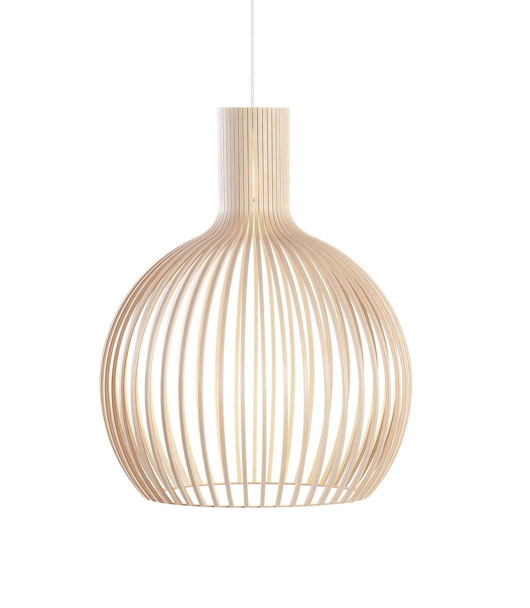 Suspension au design scandinave Octo 4240 en bois naturel
