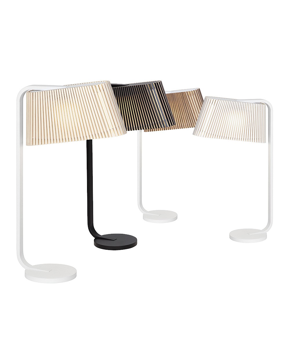 Lampe à poser Led au design scandinave Owalo 7020 en bois naturel par Secto Design Lampe à poser Led au design scandinave Owalo 7020 en bois naturel