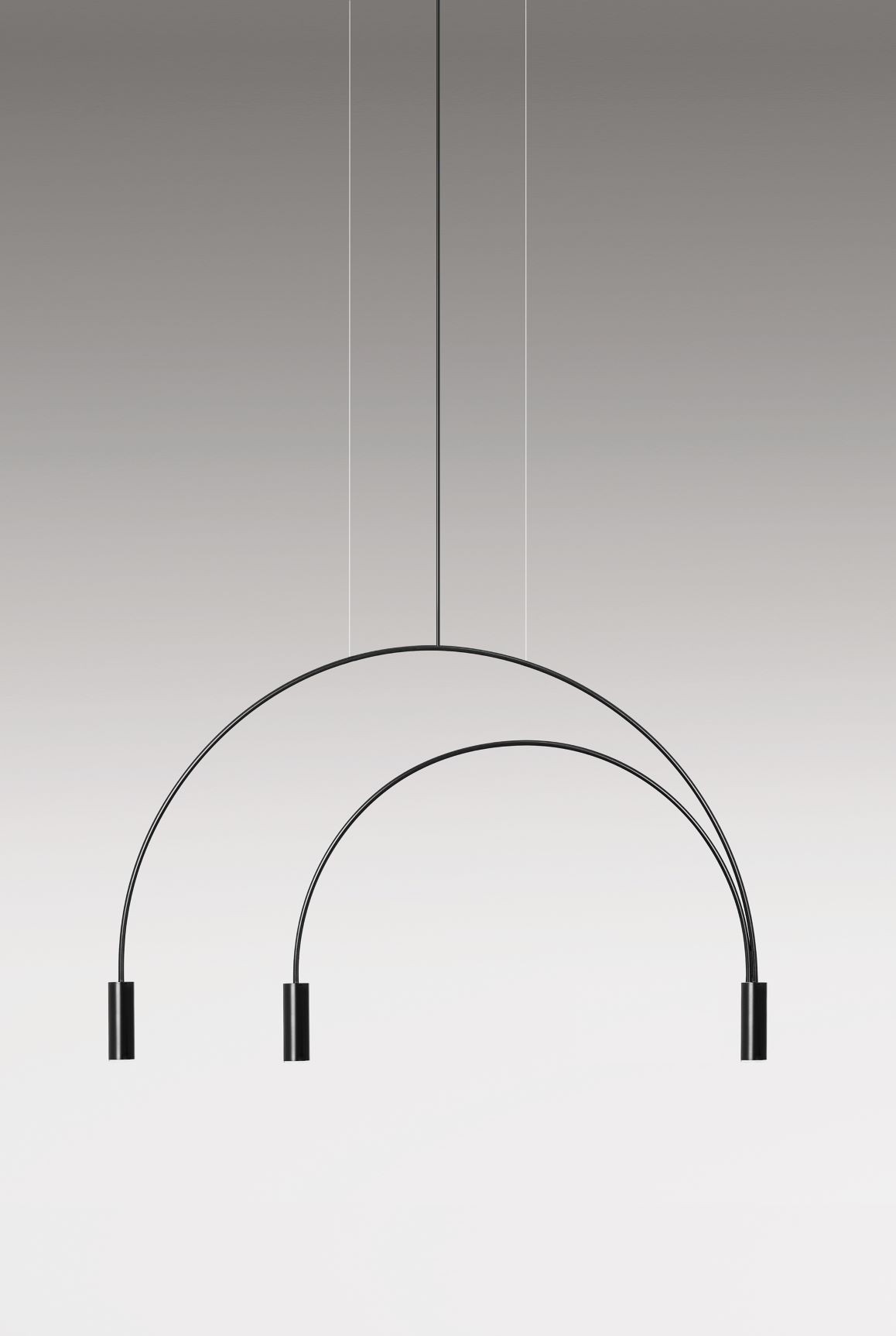 Suspension LED en aluminium double arceau et 3 lumière - Volta par Estiluz
