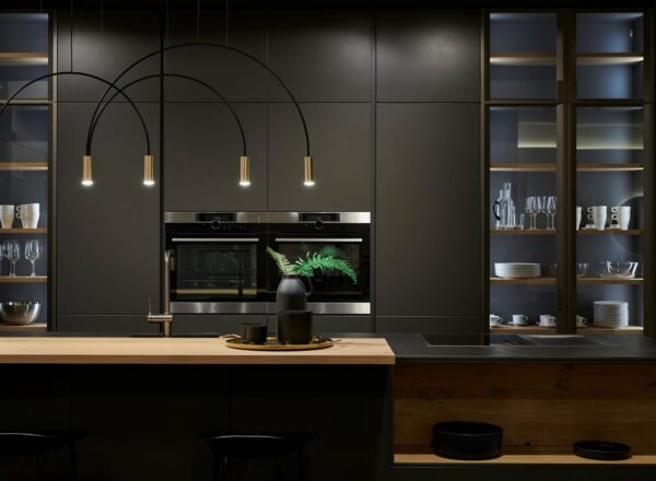 Suspension LED en aluminium - triple arceau - 5 lumières - Volta par Estiluz