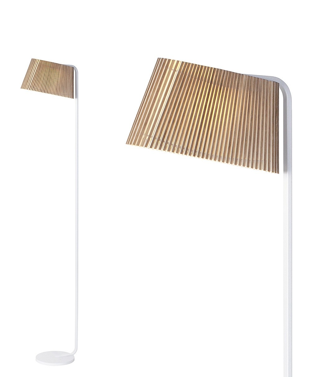 Lampadaire Led au design scandinave Owalo 7010 en bois naturel par Secto Design Lampadaire Led au design scandinave Owalo 7010 en bois naturel