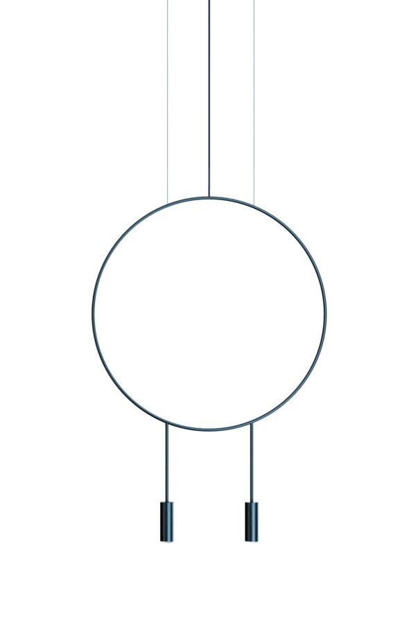 Suspension 2 lumières LED en aluminium Ø 60cm - Revolta par Estiluz