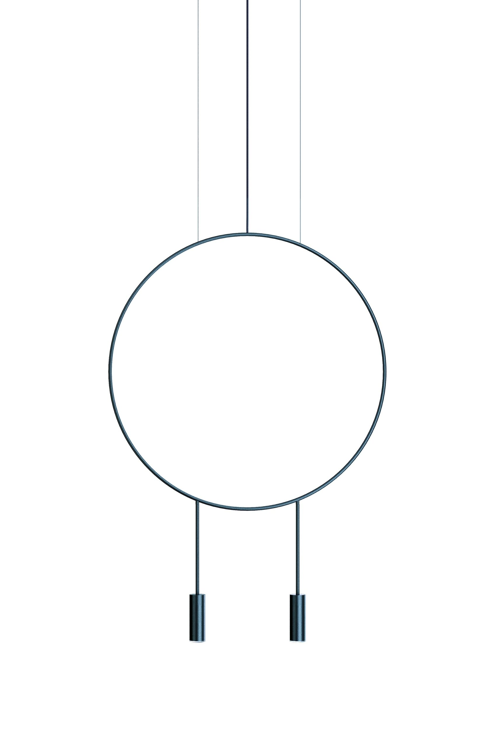 Suspension 2 lumières LED en aluminium Ø 60cm - Revolta par Estiluz