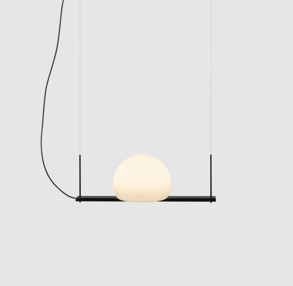 Suspension LED en verre et métal - Circ par Estiluz