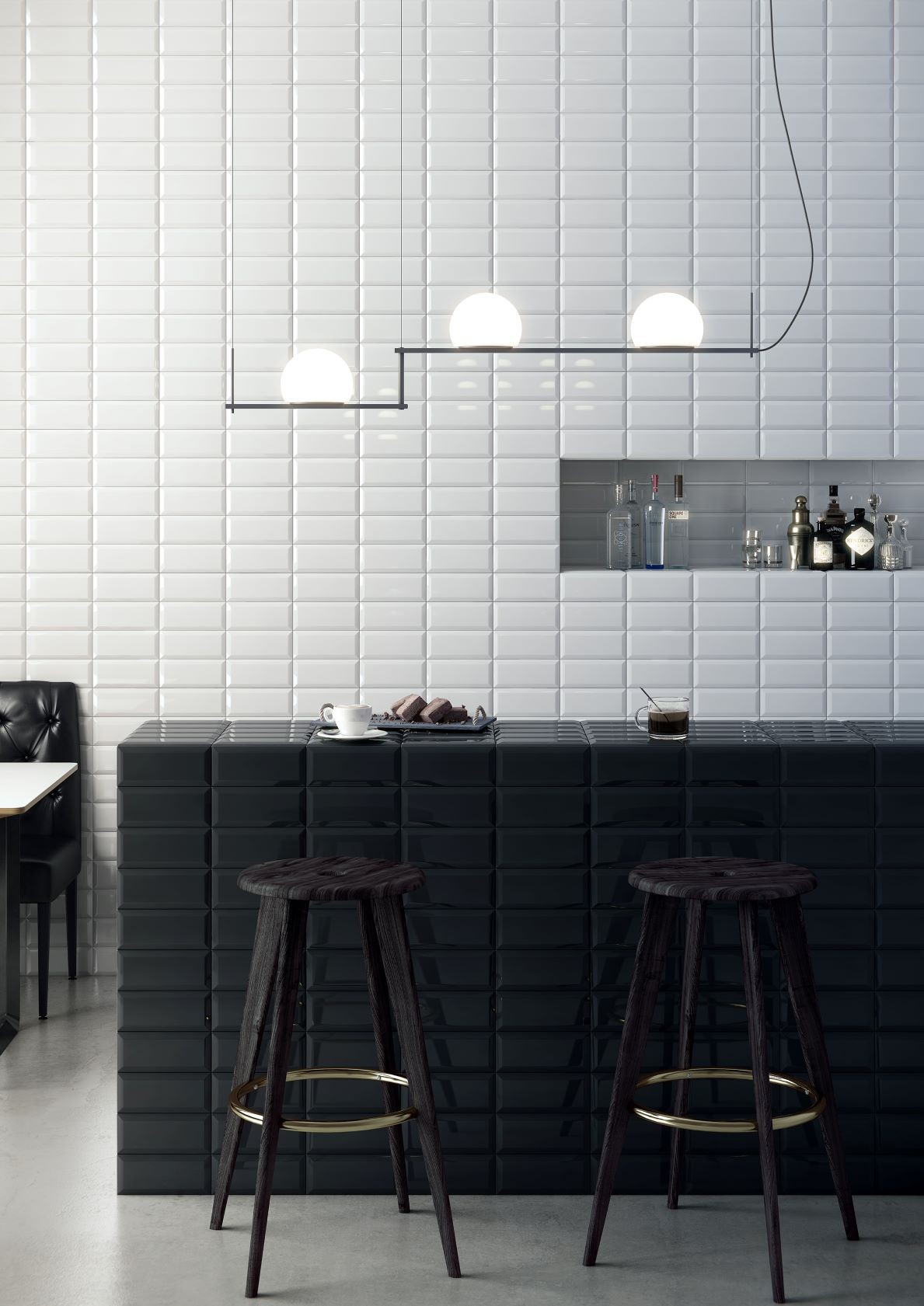 Suspension LED en verre et métal - 3 abat-jours - Circ par Estiluz