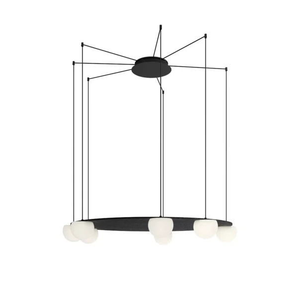 Suspension ronde en métal Ø 120 cm - 7 abat-jours - Circ par Estiluz