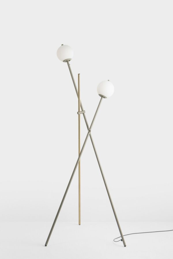 Lampadaire 2 bulles LED en métal - Asana par Estiluz