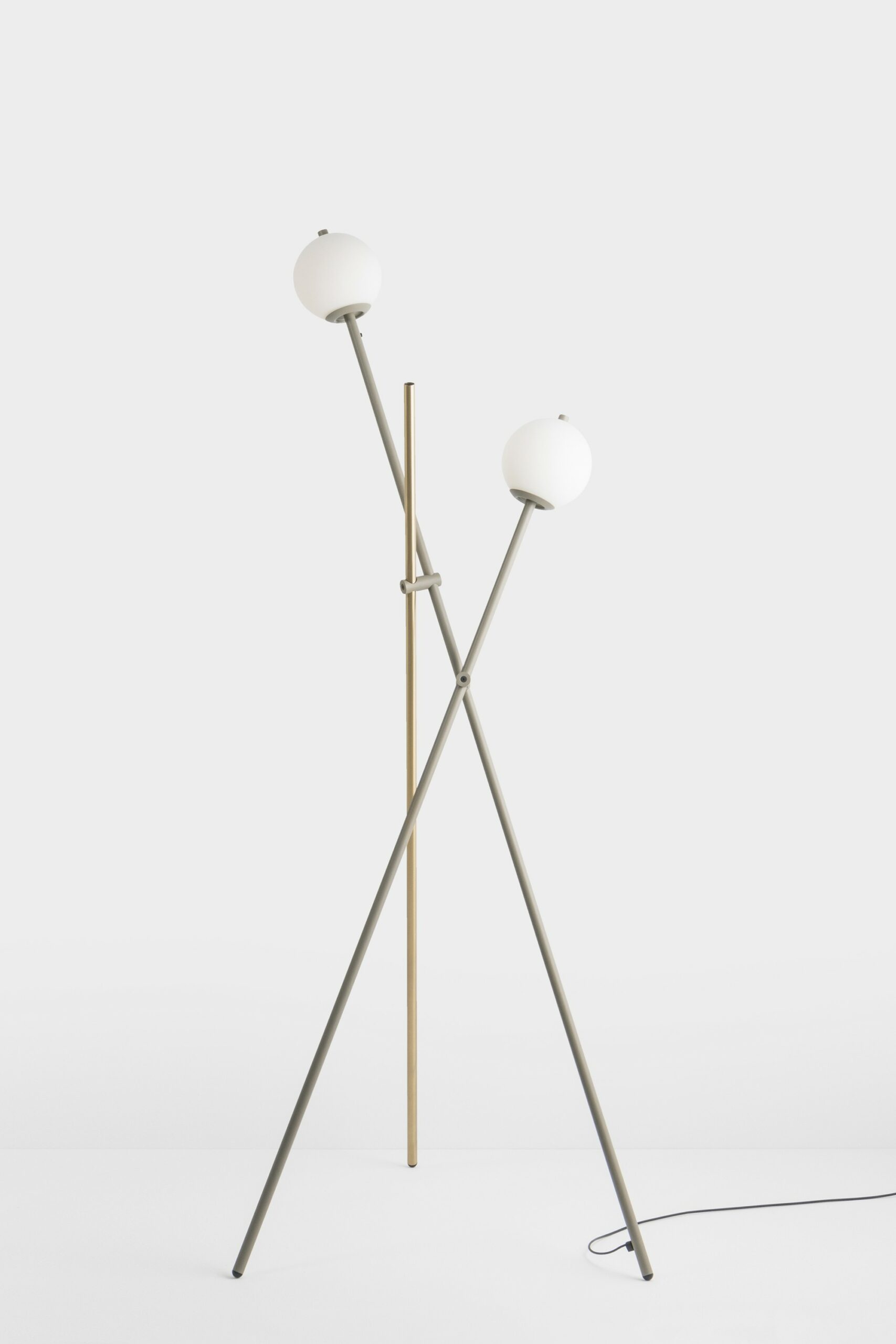 Lampadaire 2 bulles LED en métal - Asana par Estiluz