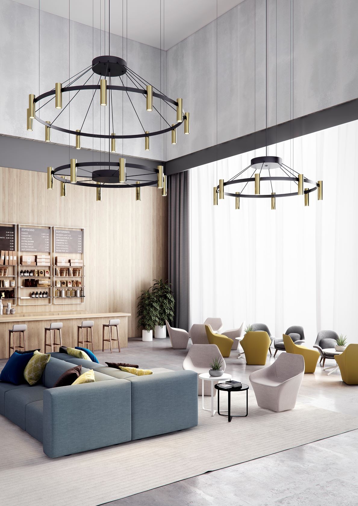Suspension Chandelier 16+24 LED - Laverd par Estiluz
