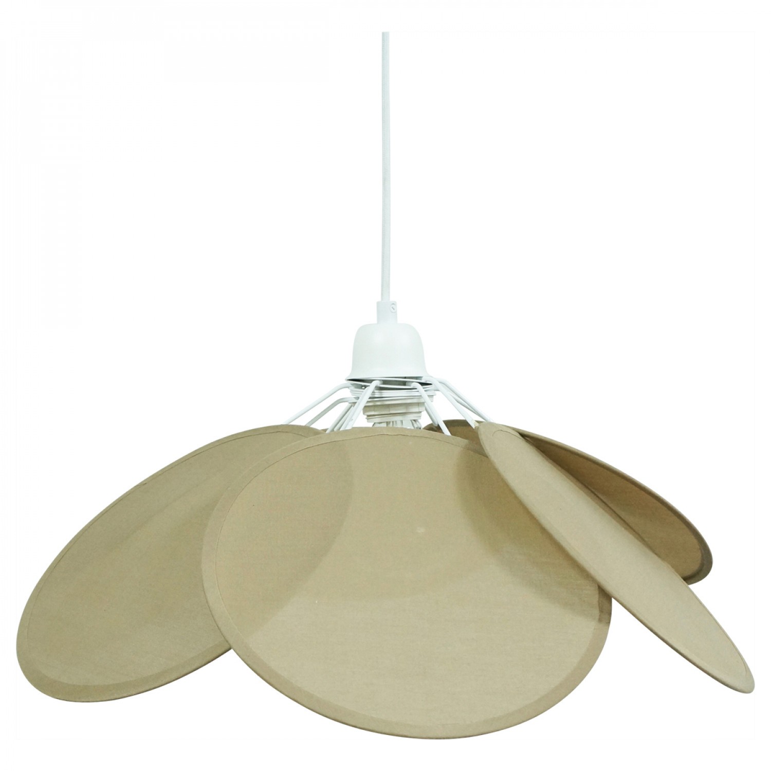 Suspension Cotonoa avec abat-jour en coton au design naturel Suspension Cotonoa avec abat-jour en coton au design naturel