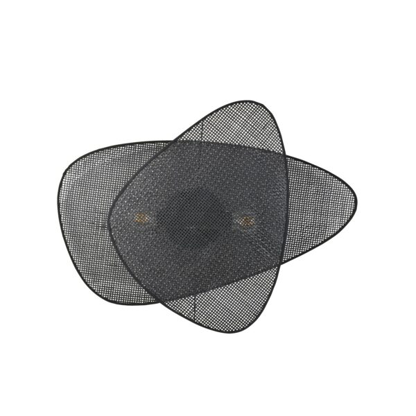 Applique murale Screen double avec écrans en cannage noir par Market Set