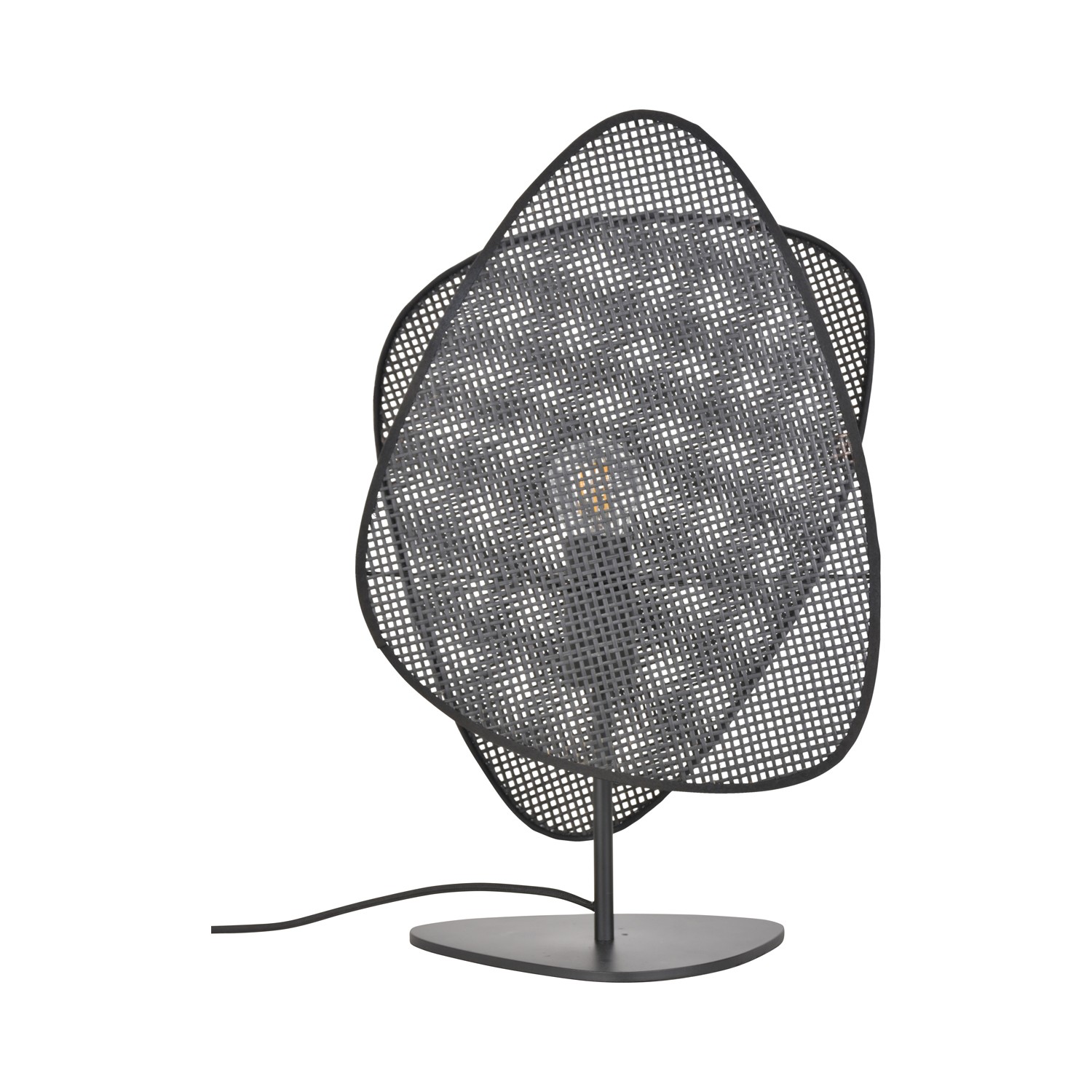 Lampe a poser Screen cannage noir 2 écrans en cannage noir par Market Set