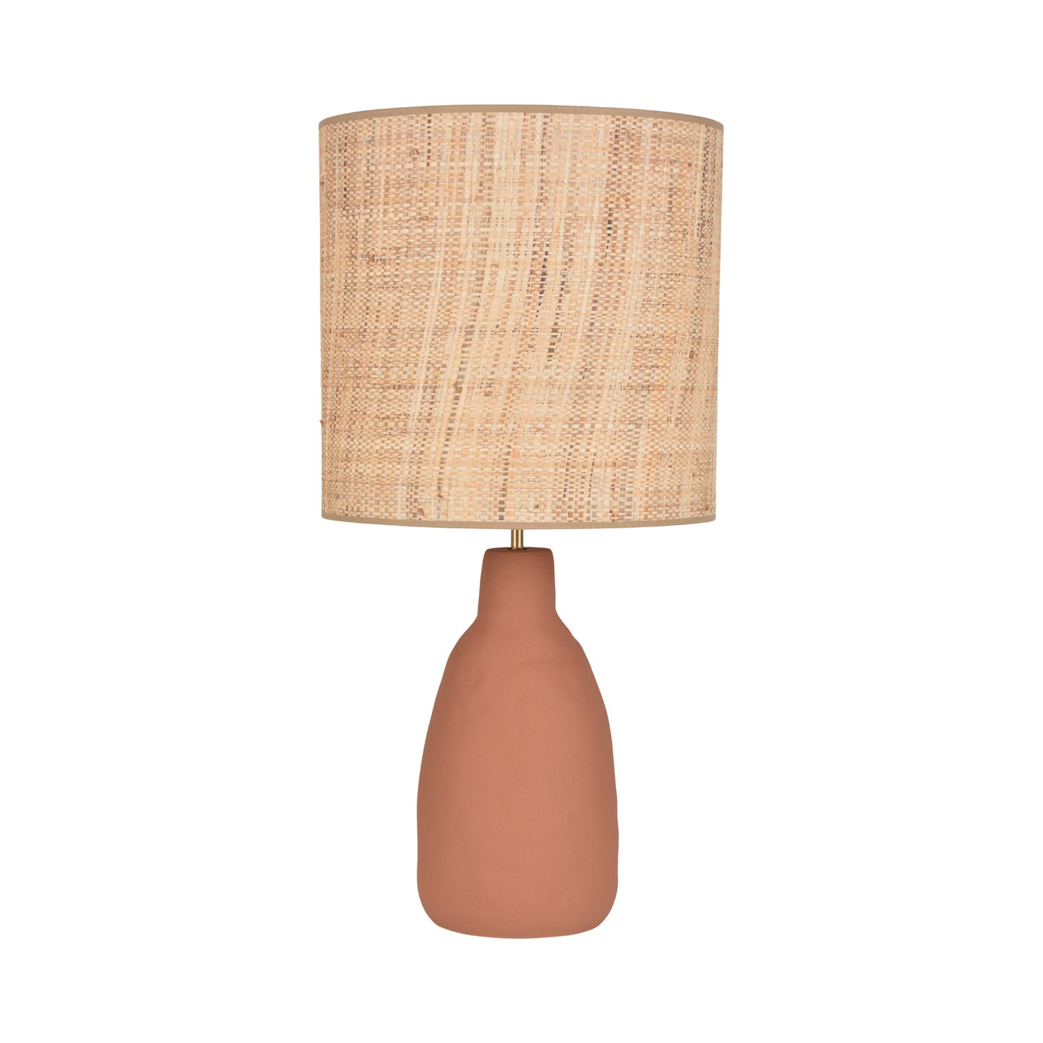 Lampe a poser Portinatx en céramique et abat-jour en bana et raphia par Market Set Lampe a poser Portinatx en céramique et abat-jour en bana et raphia par Market Set