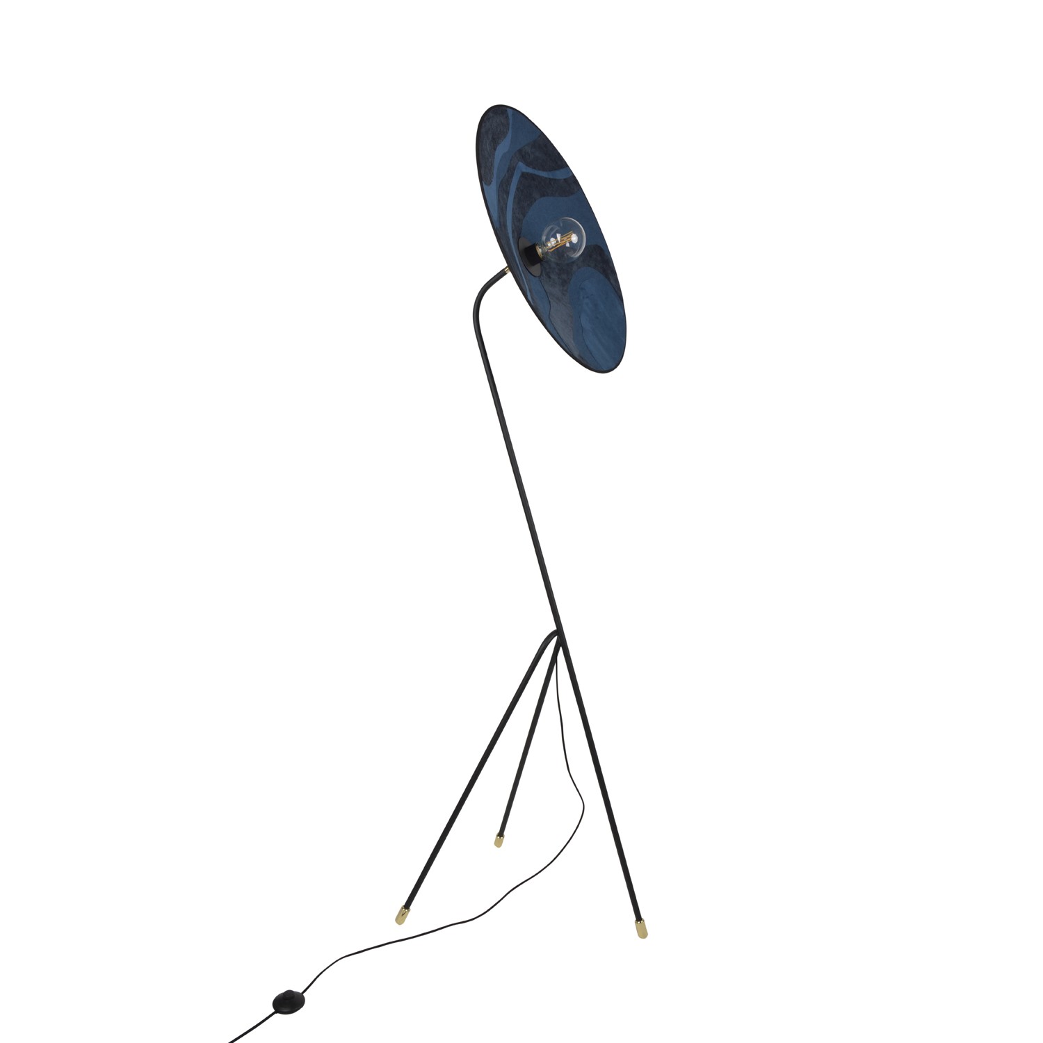 Lampadaire Nostalgia Nostalgia Malachite Nuit en tissu pivoine par Sonia Laudet x Market Set