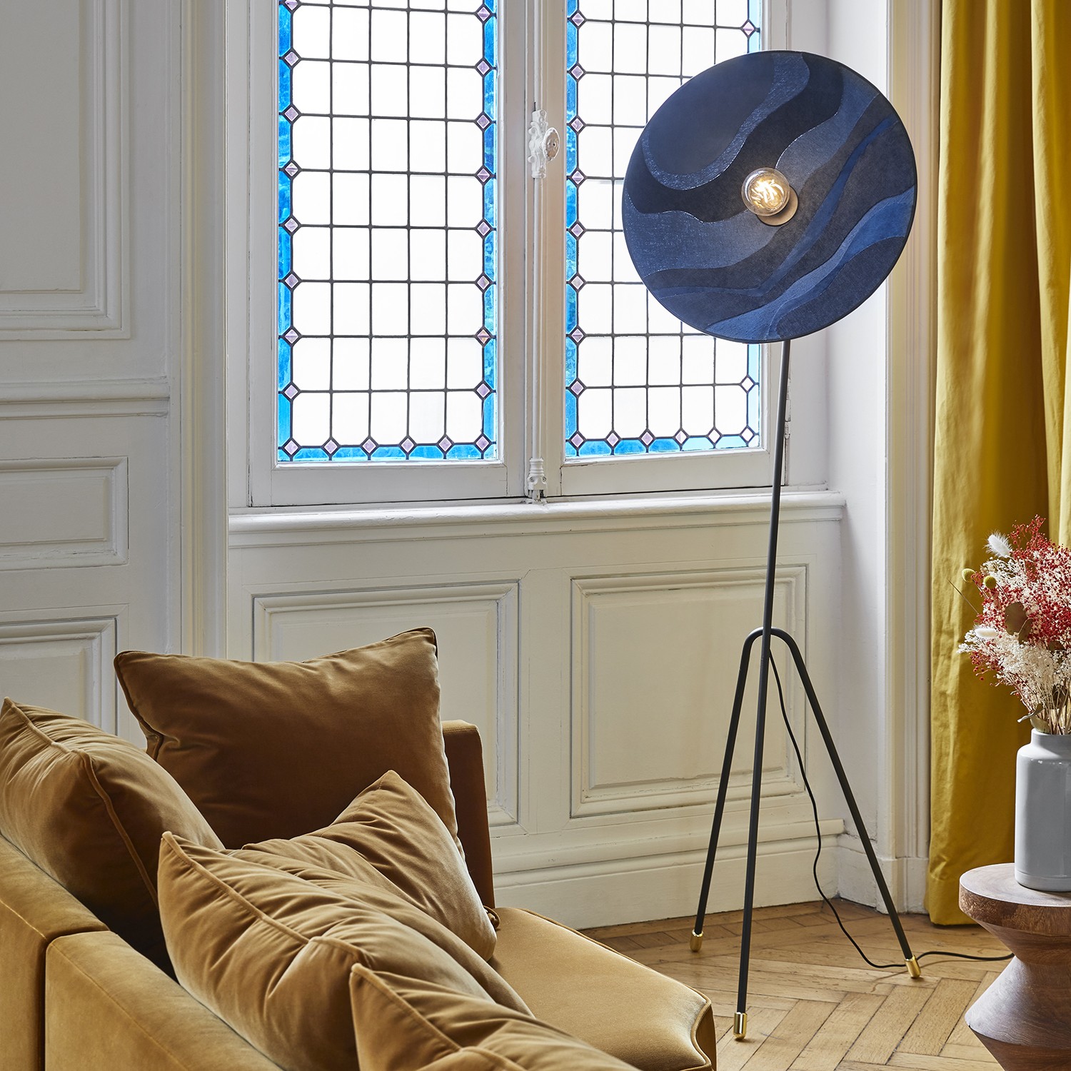 Lampadaire Nostalgia Nostalgia Malachite Nuit en tissu pivoine par Sonia Laudet x Market Set Lampadaire Nostalgia Nostalgia Malachite Nuit en tissu pivoine par Sonia Laudet x Market Set